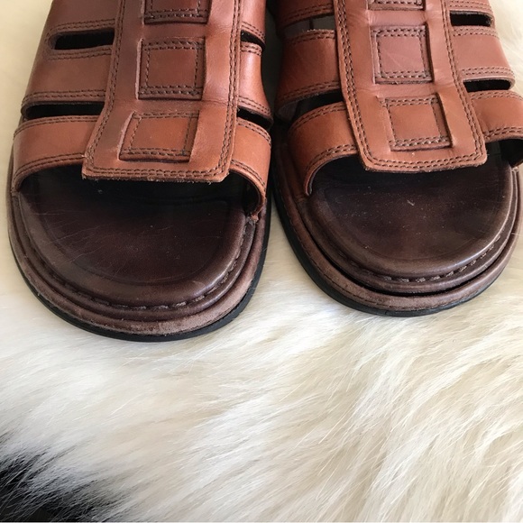 Timberland ⚜️ Brown Genuine Leather Men’s Sandals - Picture 10 of 14
